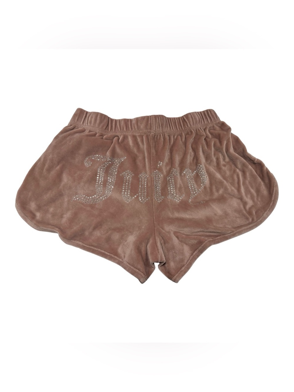 Juicy Couture Velour Sleep Shorts Pink Rhinestone Logo Small Pink